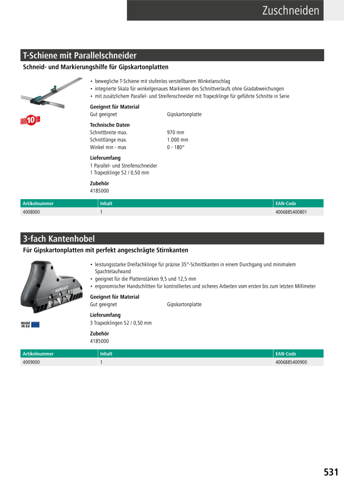 Wolfcraft Hauptkatalog Werkzeuge NR.: 2026 - Pagina 533