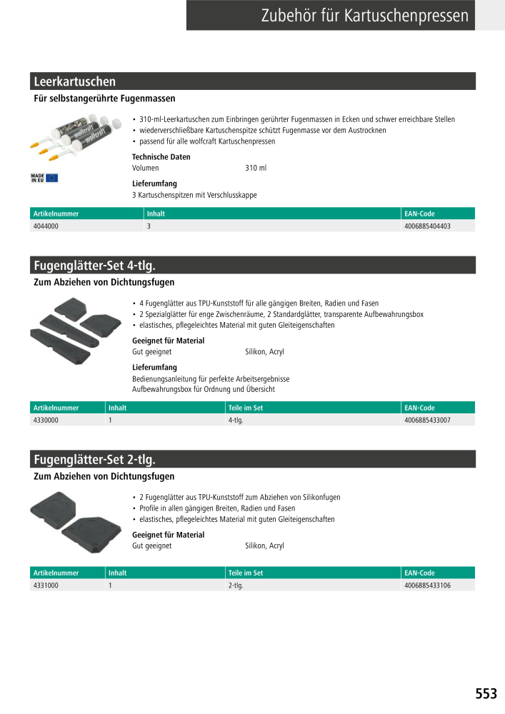 Wolfcraft Hauptkatalog Werkzeuge NR.: 2026 - Seite 555