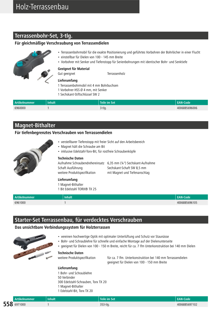 Wolfcraft Hauptkatalog Werkzeuge NR.: 2026 - Pagina 560