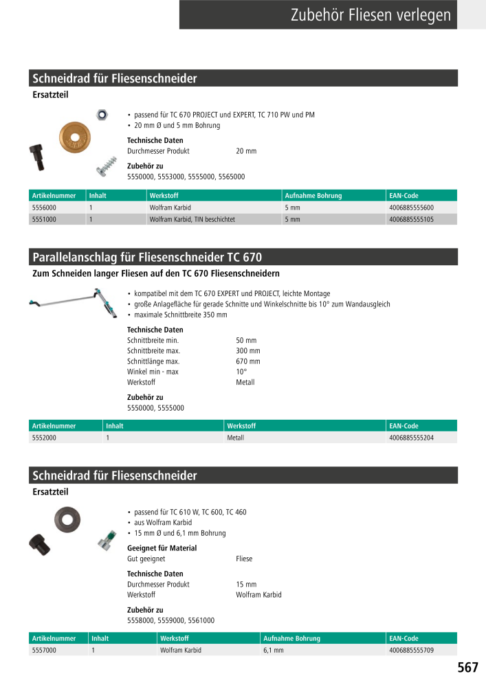 Wolfcraft Hauptkatalog Werkzeuge NO.: 2026 - Page 569