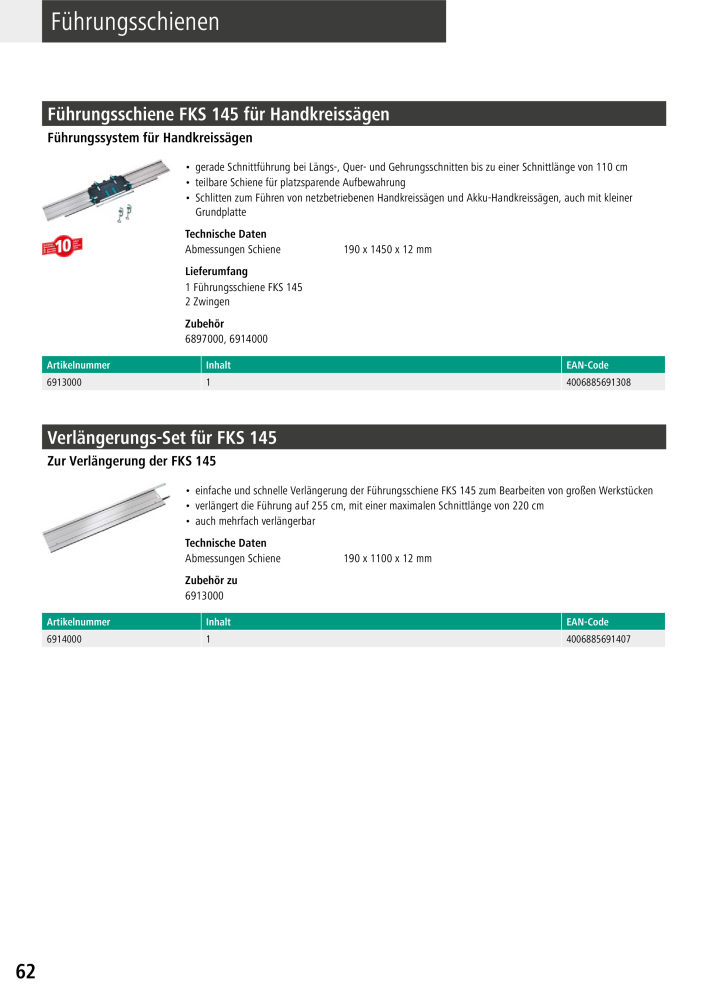 Wolfcraft Hauptkatalog Werkzeuge Nº: 2026 - Página 64