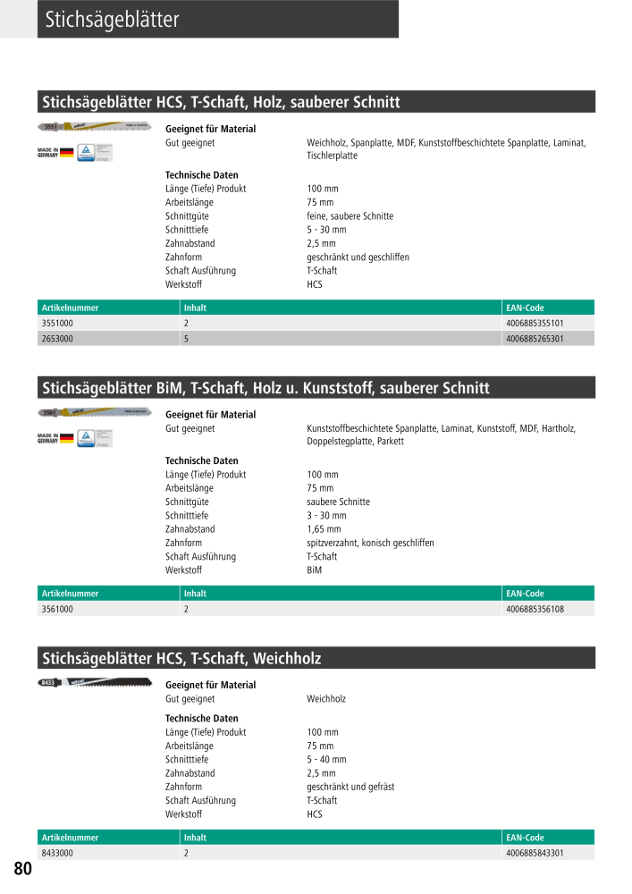 Wolfcraft Hauptkatalog Werkzeuge Nb. : 2026 - Page 82