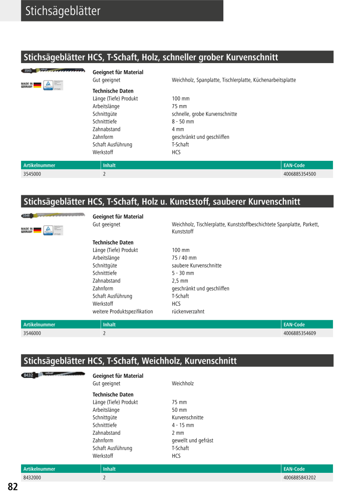 Wolfcraft Hauptkatalog Werkzeuge NR.: 2026 - Pagina 84