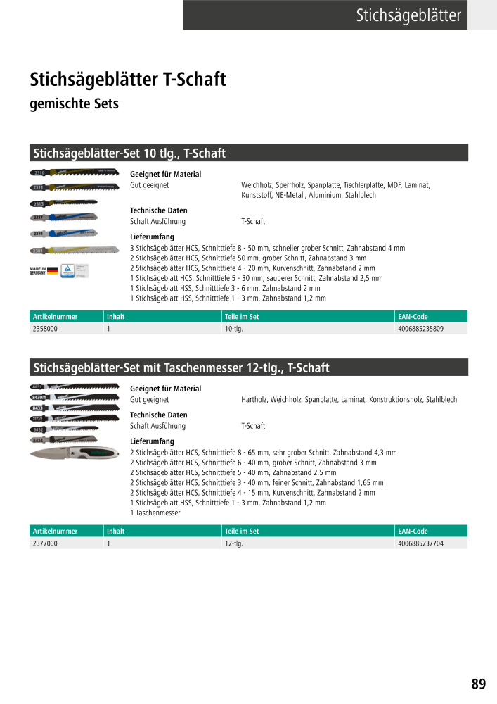 Wolfcraft Hauptkatalog Werkzeuge Č. 2026 - Strana 91