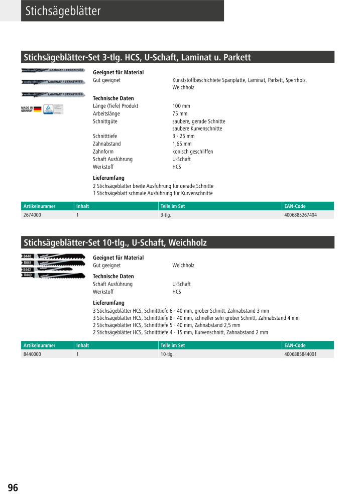 Wolfcraft Hauptkatalog Werkzeuge NR.: 2026 - Seite 98