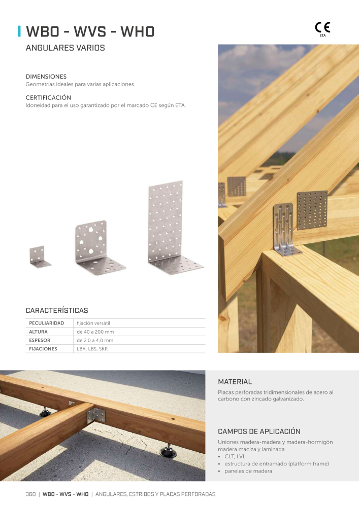 Rothoblaas - Conector de construcción de madera NEJ.: 20263 - Sida 360