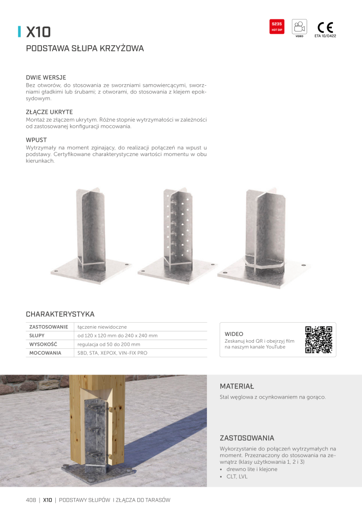 Rothoblaas - łącznik do konstrukcji drewnianych NR.: 20268 - Strona 408