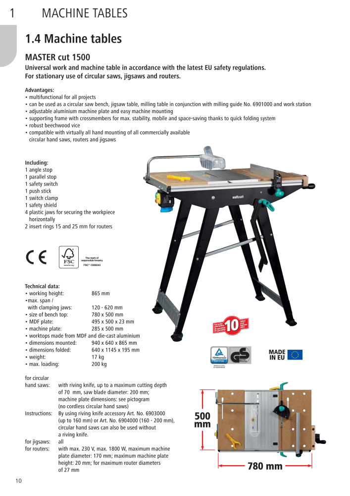 Wolfcraft Main Catalogue Tools NR.: 2027 - Strona 10