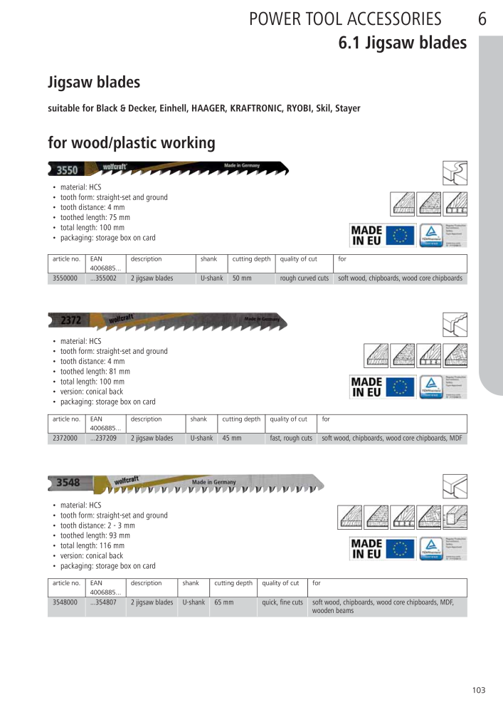 Wolfcraft Main Catalogue Tools NR.: 2027 - Strona 103