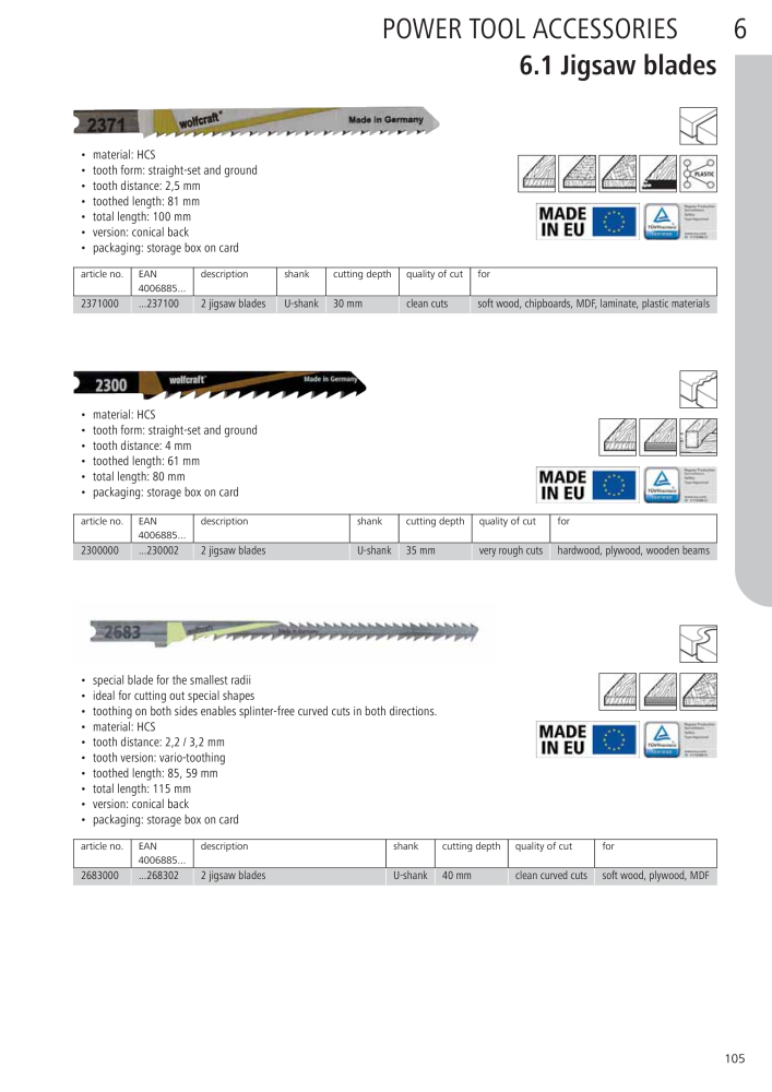 Wolfcraft Main Catalogue Tools NR.: 2027 - Seite 105