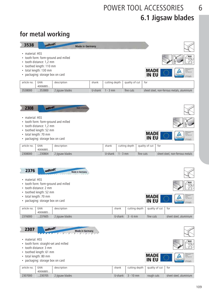 Wolfcraft Main Catalogue Tools NR.: 2027 - Strona 109