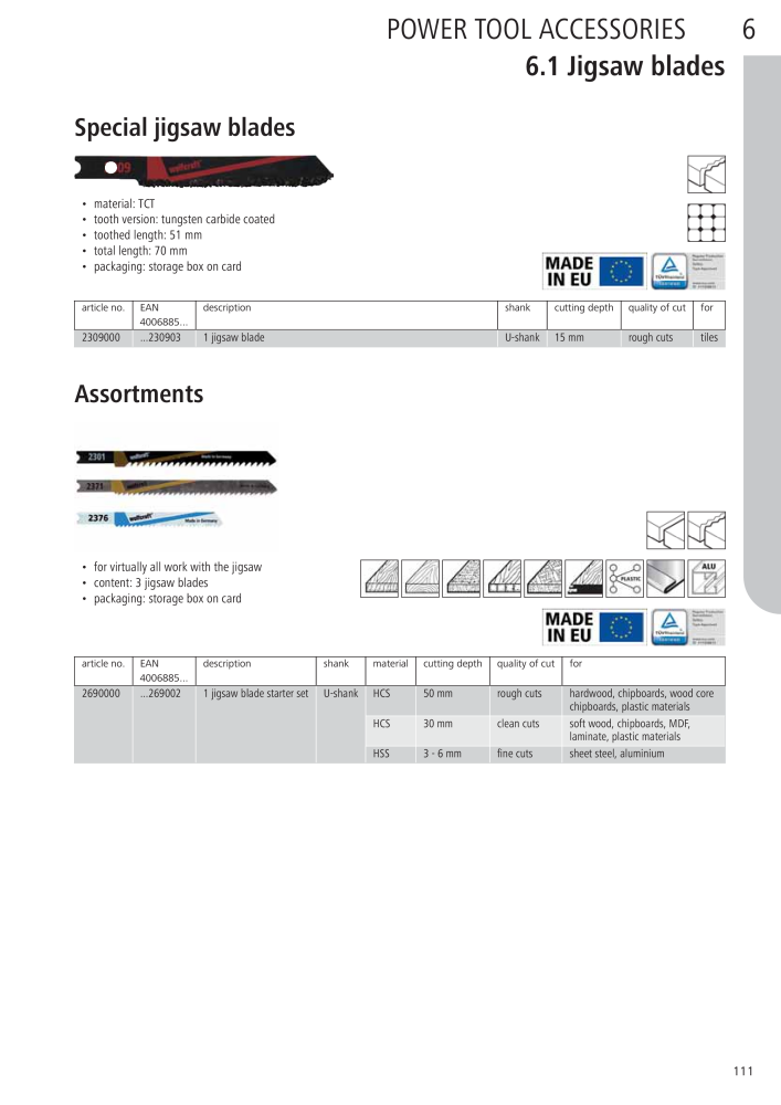 Wolfcraft Main Catalogue Tools Č. 2027 - Strana 111