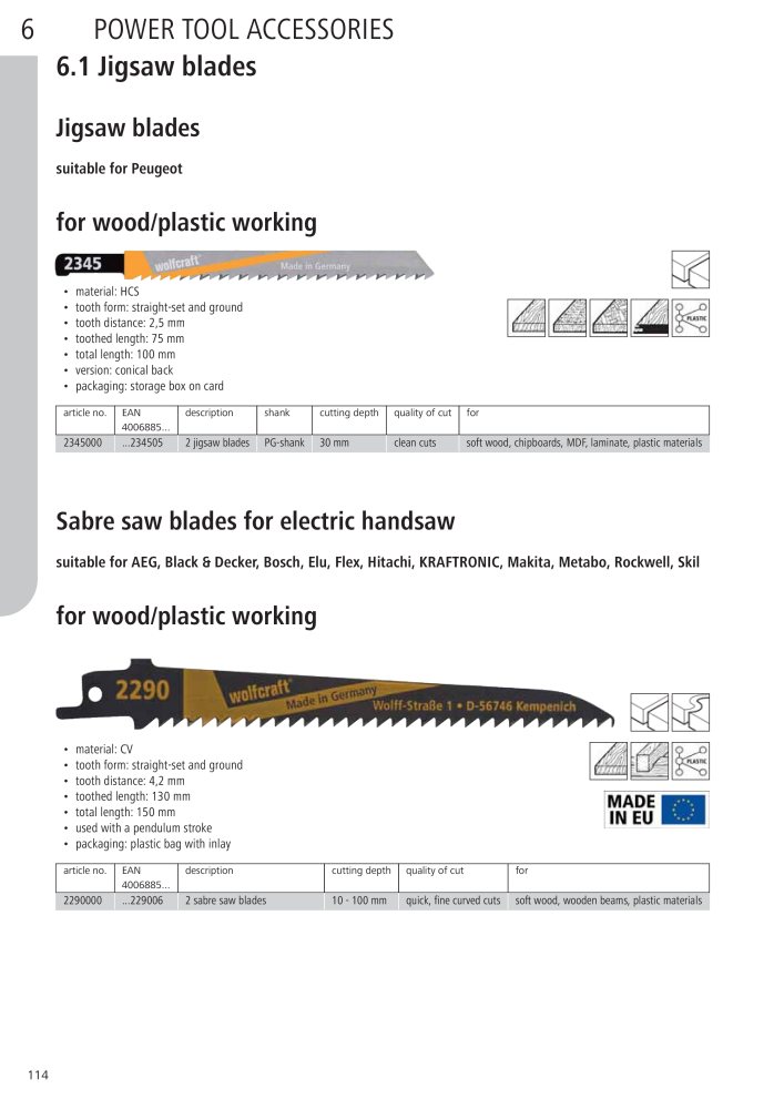 Wolfcraft Main Catalogue Tools NO.: 2027 - Page 114