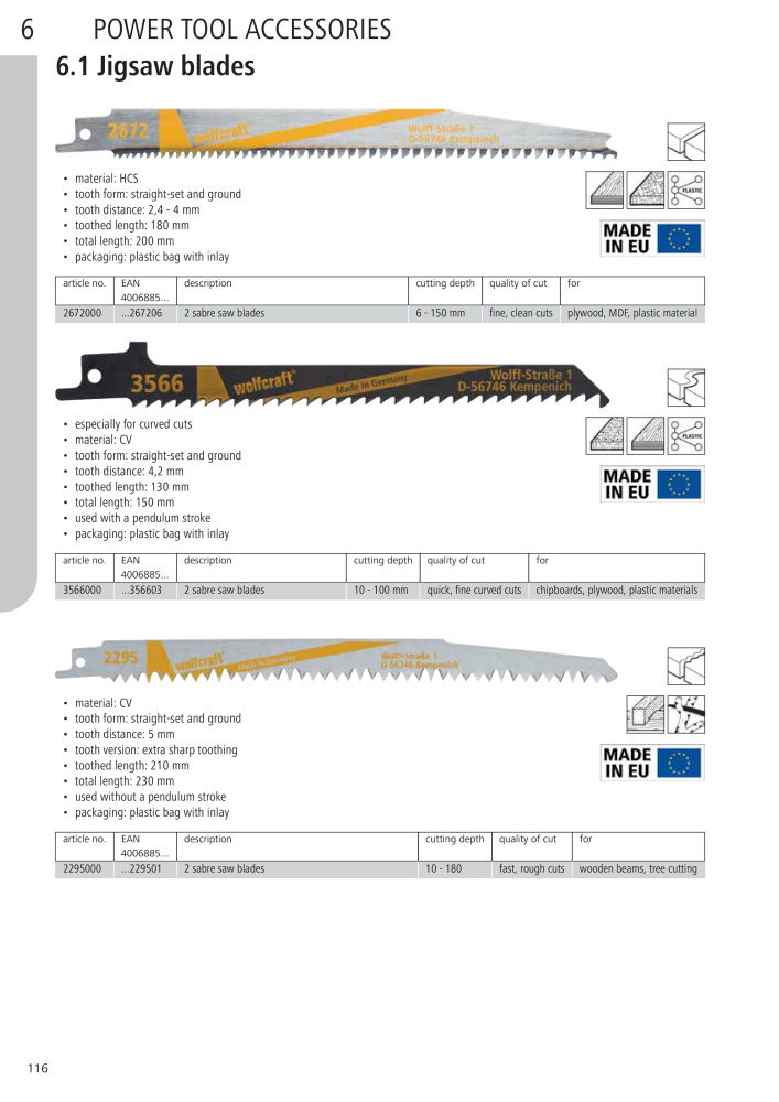 Wolfcraft Main Catalogue Tools NO.: 2027 - Page 116