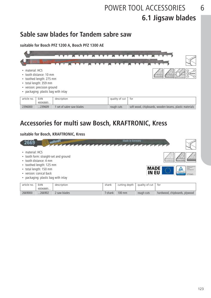 Wolfcraft Main Catalogue Tools n.: 2027 - Pagina 123