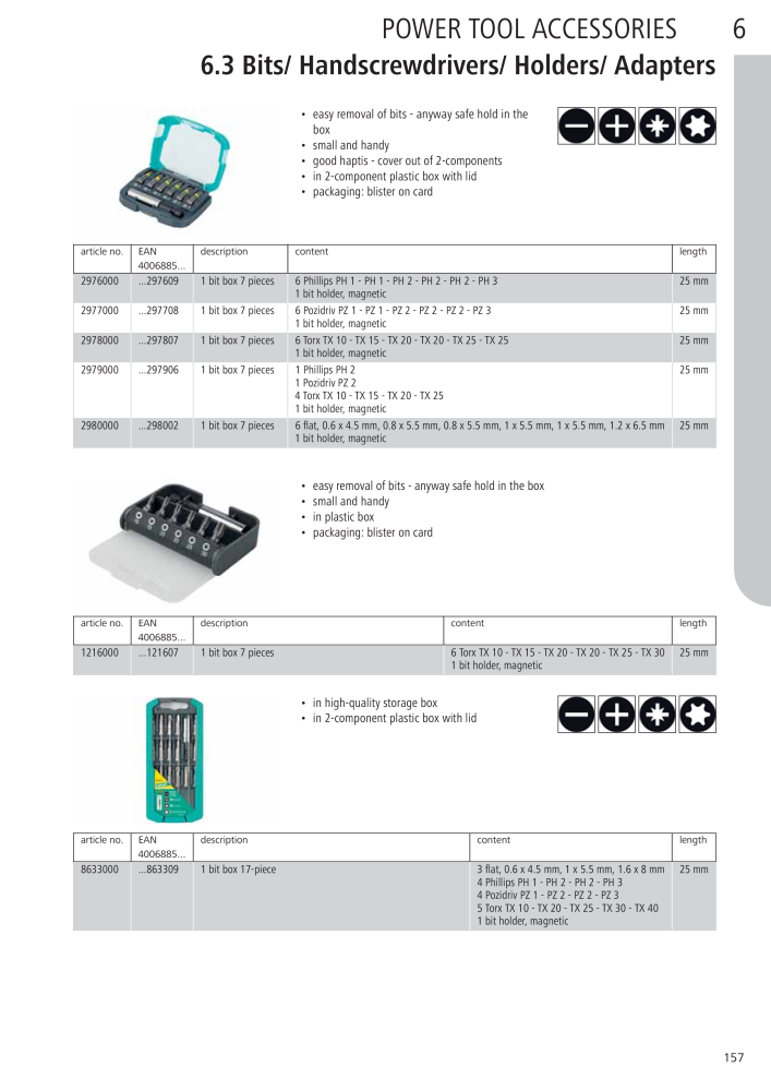 Wolfcraft Main Catalogue Tools NR.: 2027 - Pagina 157