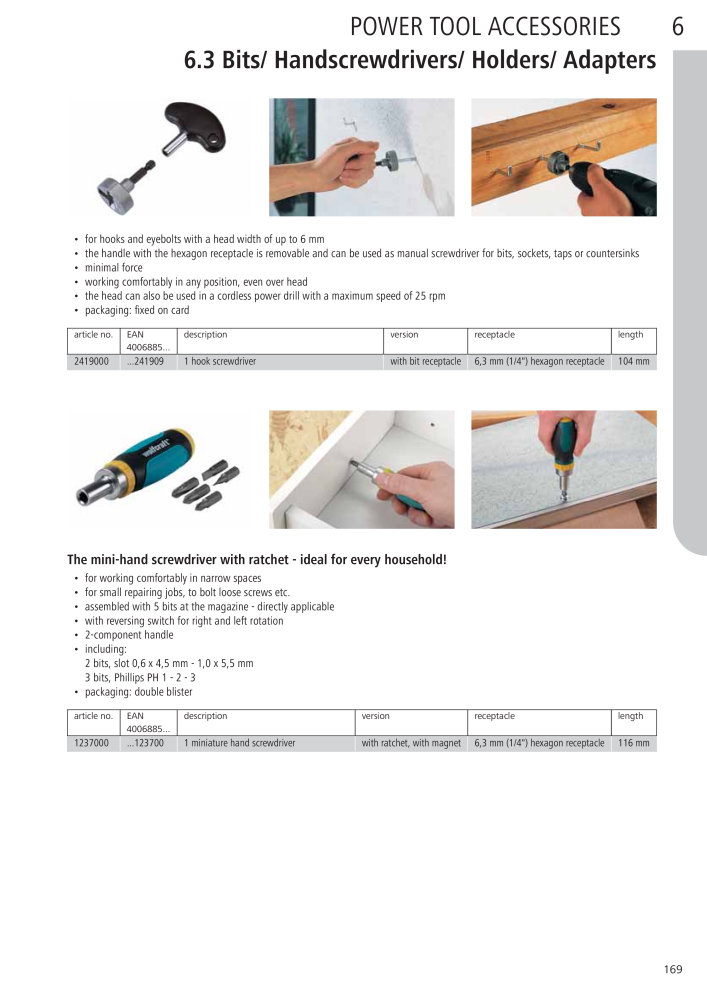 Wolfcraft Main Catalogue Tools NO.: 2027 - Page 169