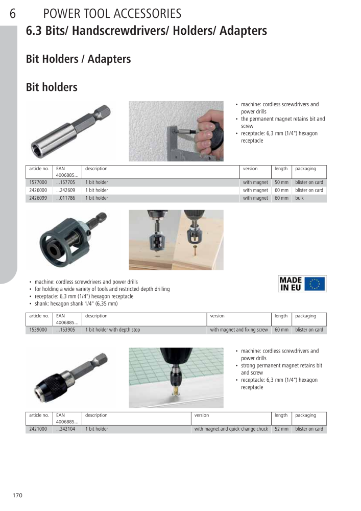 Wolfcraft Main Catalogue Tools NO.: 2027 - Page 170