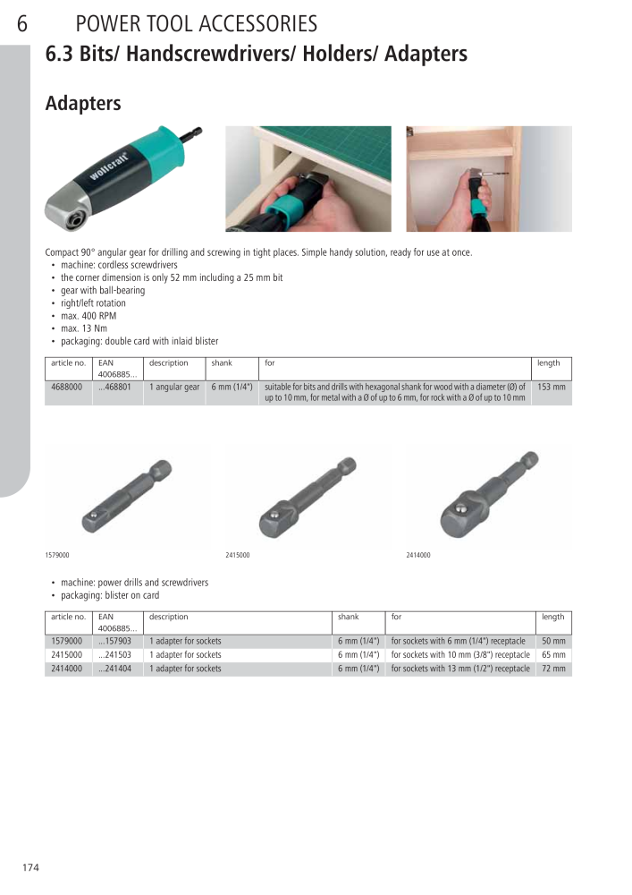 Wolfcraft Main Catalogue Tools NR.: 2027 - Strona 174