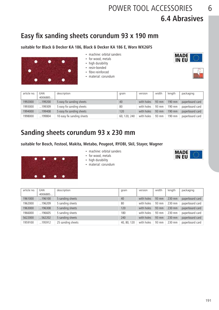 Wolfcraft Main Catalogue Tools NO.: 2027 - Page 191