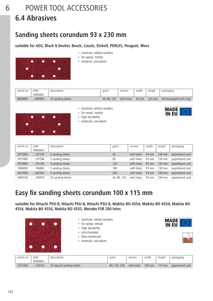 Wolfcraft Main Catalogue Tools Nb. : 2027 - Page 192