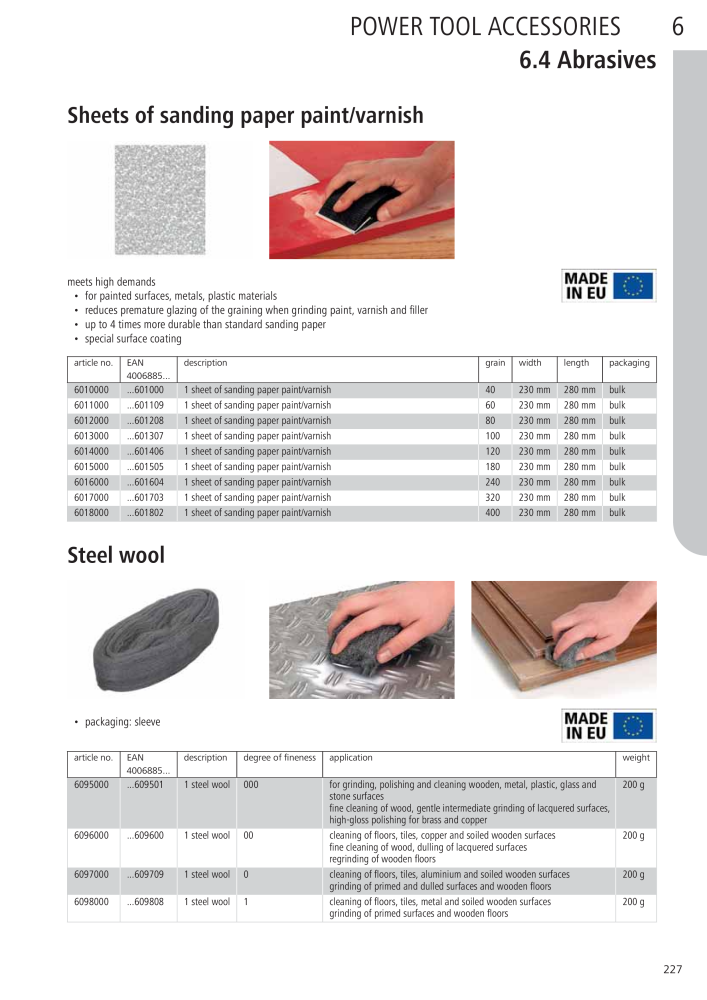 Wolfcraft Main Catalogue Tools Č. 2027 - Strana 227