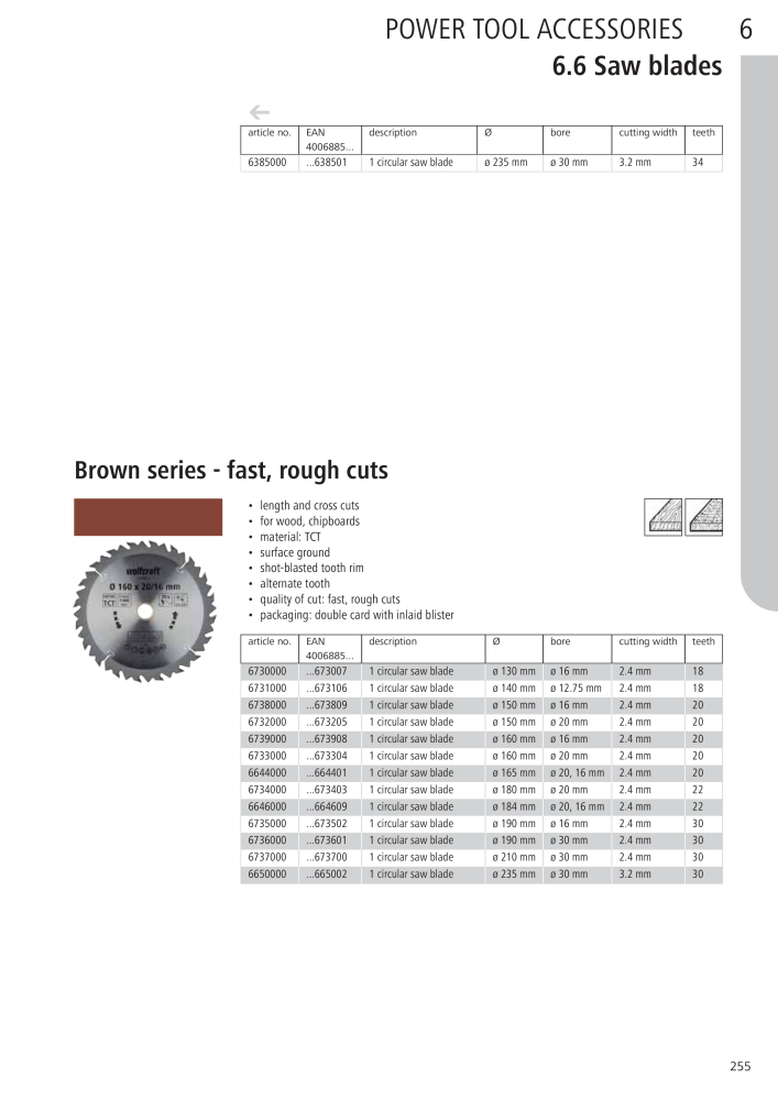 Wolfcraft Main Catalogue Tools Nº: 2027 - Página 255