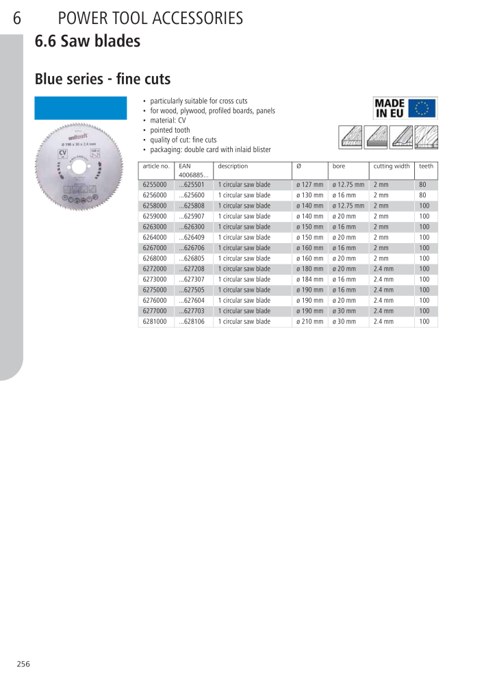 Wolfcraft Main Catalogue Tools Nb. : 2027 - Page 256