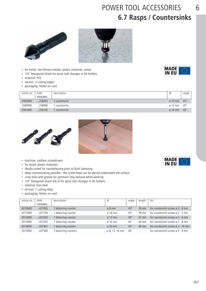 Wolfcraft Main Catalogue Tools NR.: 2027 - Seite 267