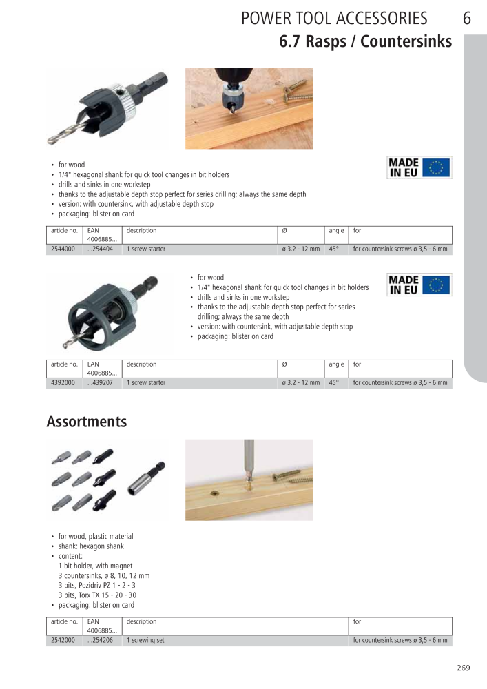 Wolfcraft Main Catalogue Tools NO.: 2027 - Page 269