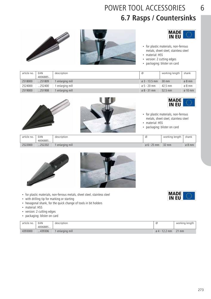 Wolfcraft Main Catalogue Tools Nº: 2027 - Página 273