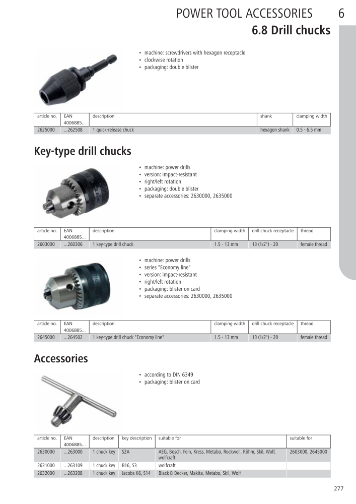 Wolfcraft Main Catalogue Tools n.: 2027 - Pagina 277