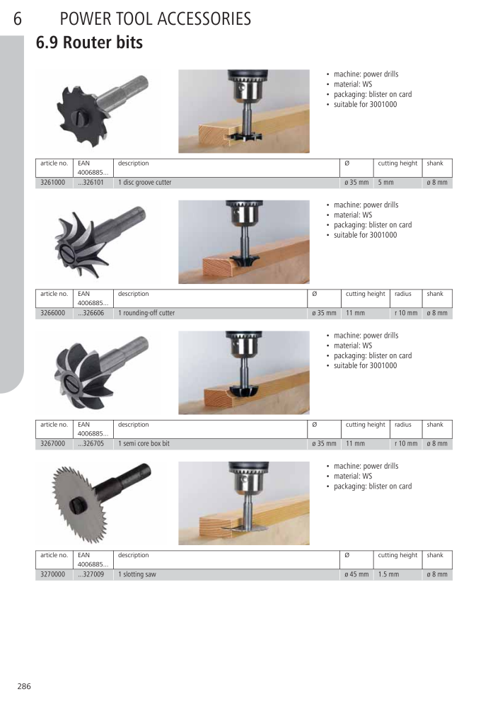 Wolfcraft Main Catalogue Tools NR.: 2027 - Strona 286