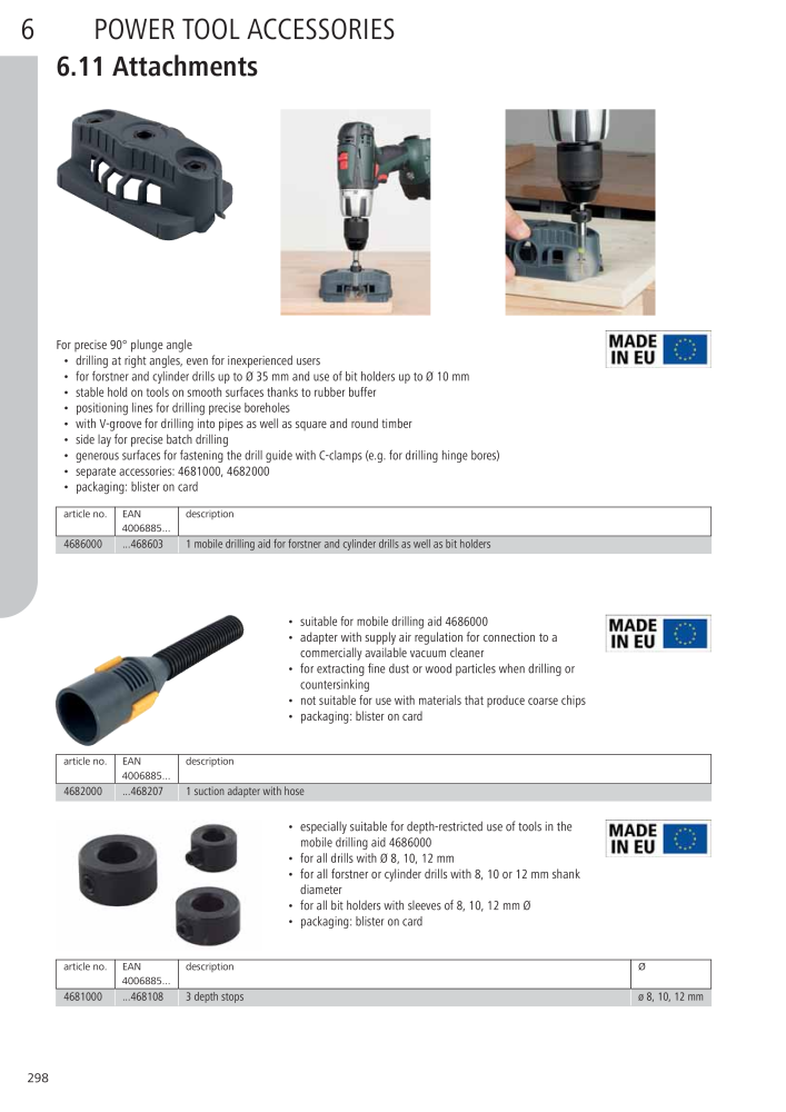 Wolfcraft Main Catalogue Tools Č. 2027 - Strana 298