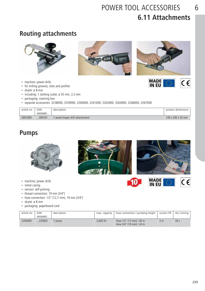 Wolfcraft Main Catalogue Tools NR.: 2027 - Strona 299