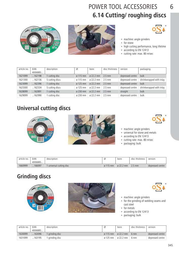 Wolfcraft Main Catalogue Tools Č. 2027 - Strana 345