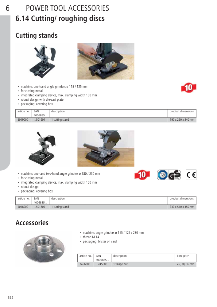 Wolfcraft Main Catalogue Tools Nb. : 2027 - Page 352