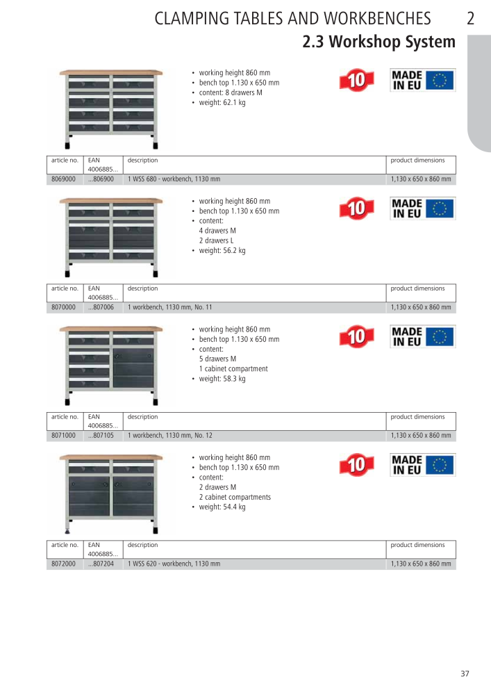 Wolfcraft Main Catalogue Tools Nº: 2027 - Página 37