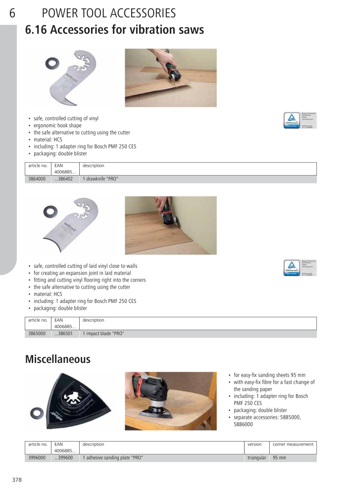 Wolfcraft Main Catalogue Tools NR.: 2027 - Pagina 378