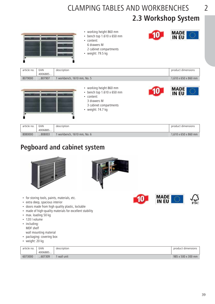 Wolfcraft Main Catalogue Tools Nº: 2027 - Página 39