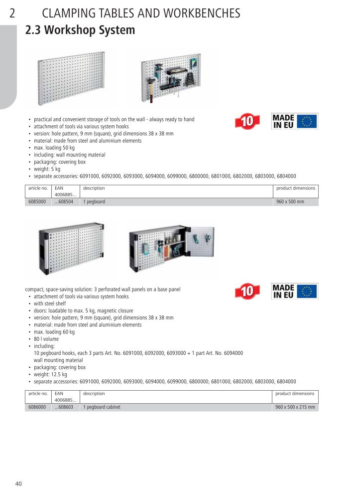 Wolfcraft Main Catalogue Tools Nb. : 2027 - Page 40