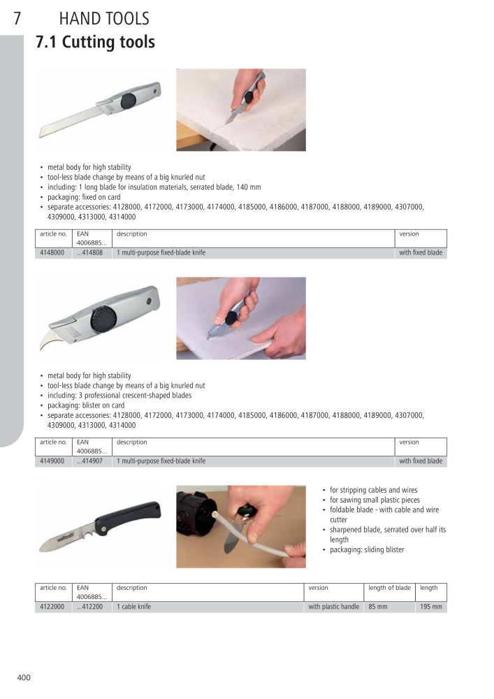 Wolfcraft Main Catalogue Tools Nb. : 2027 - Page 400