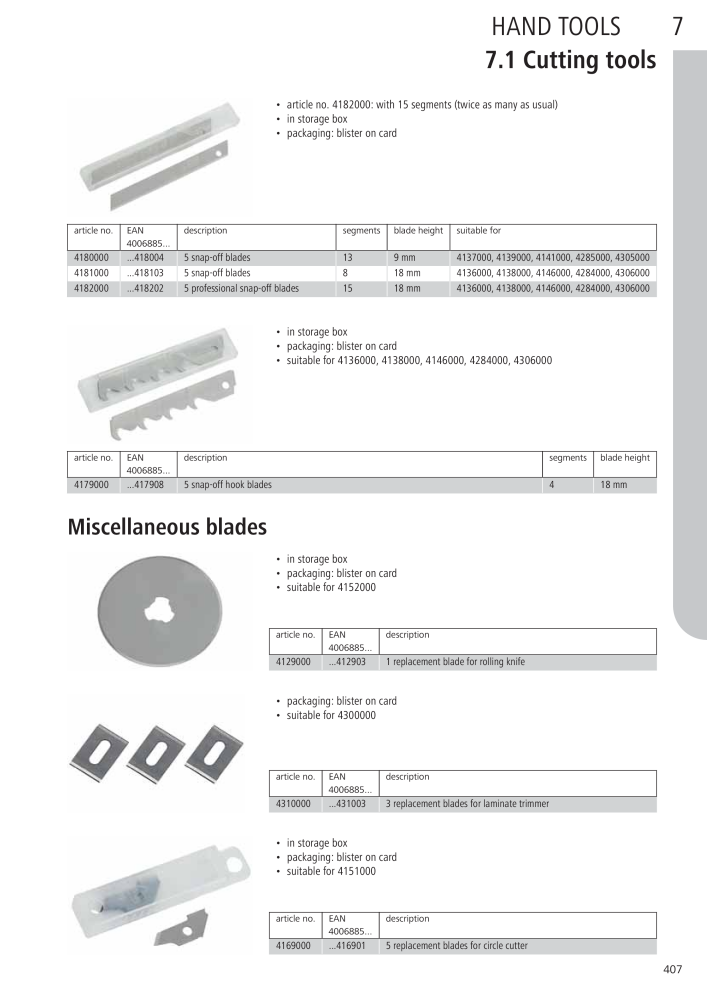 Wolfcraft Main Catalogue Tools NR.: 2027 - Pagina 407