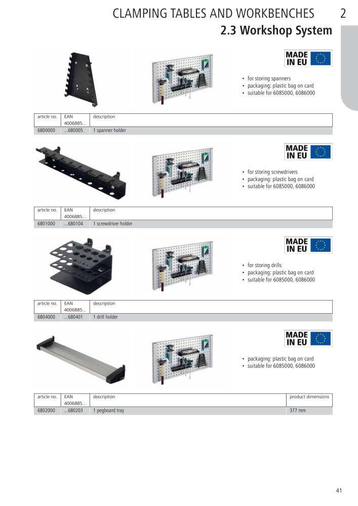 Wolfcraft Main Catalogue Tools NO.: 2027 - Page 41