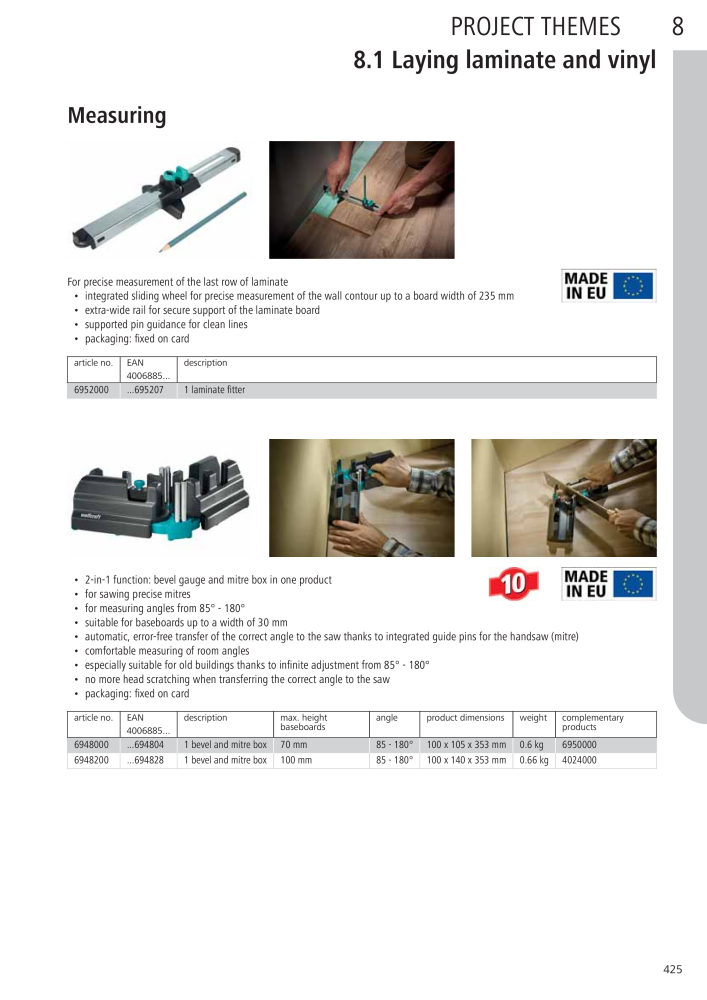 Wolfcraft Main Catalogue Tools NR.: 2027 - Pagina 425