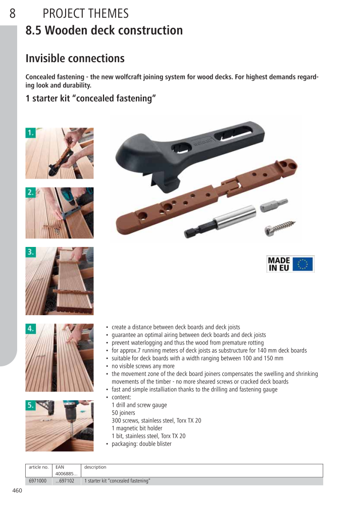 Wolfcraft Main Catalogue Tools NR.: 2027 - Seite 460