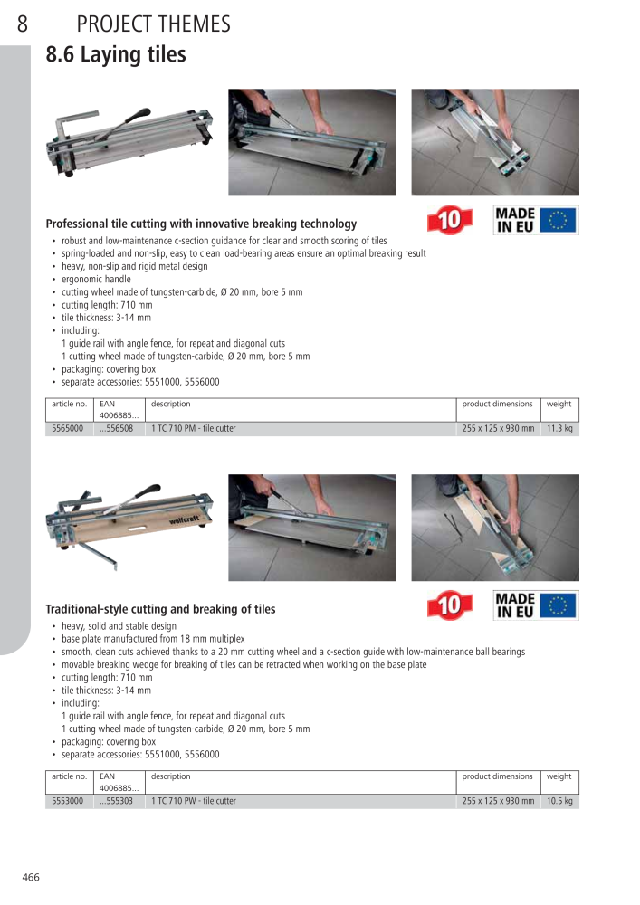 Wolfcraft Main Catalogue Tools NR.: 2027 - Strona 466