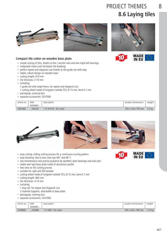 Wolfcraft Main Catalogue Tools Č. 2027 - Strana 467