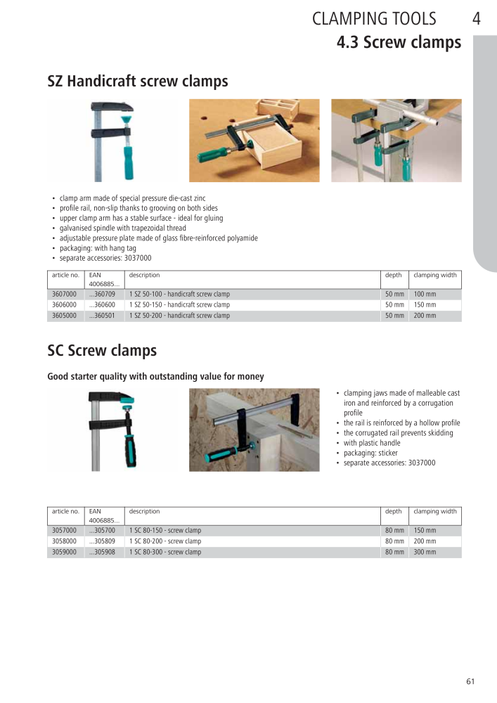 Wolfcraft Main Catalogue Tools NR.: 2027 - Pagina 61