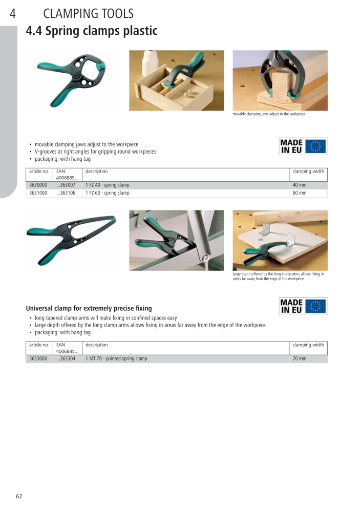 Wolfcraft Main Catalogue Tools n.: 2027 - Pagina 62